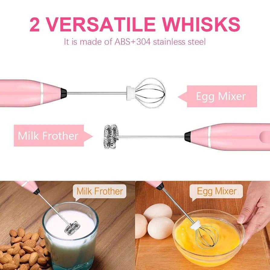 Compact pink coffee beater