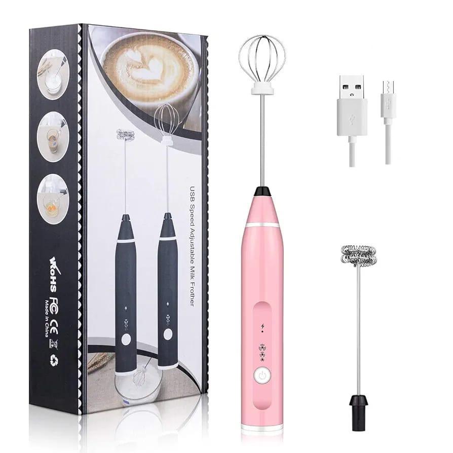 Compact pink coffee beater